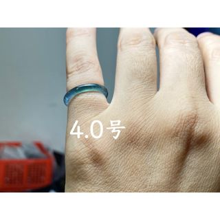 L13-146ピンキーリング高氷種4.0号グアテマラ産A貨本翡翠くりぬき リング(リング(指輪))