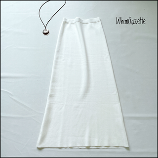 Whim Gazette - 【美品】WhimGazette　吸湿性◎季節問わず活躍する万能リブニットスカート