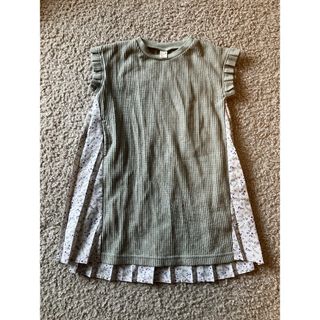 アプレレクール90cmグリーンプリーツワンピース