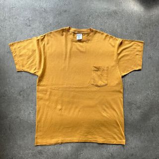 90s old GAP 無地ポケtシャツ USA製 イエロー L