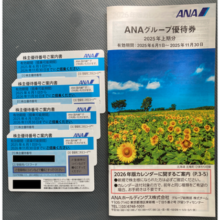 ＊ ANA株主優待券 4枚 ＋ ANAグループ優待券（送料込み）(その他)