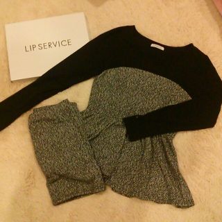 リップサービス(LIP SERVICE)の♡ツイードセットアップ♡着画有(チュニック)