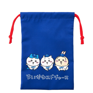 チイカワ(ちいかわ)のちいかわ×MLB東京　シリーズ　ドジャース　巾着(キャラクターグッズ)