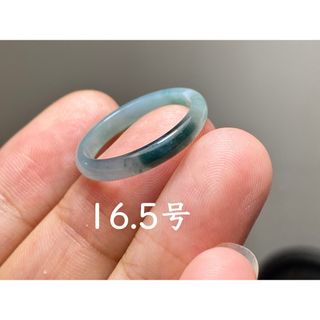 L13-154 氷糯種 16.5号 グアテマラ産 A貨 本翡翠 くりぬき リング(リング(指輪))