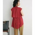 【レッド】ヴィンテージボイルバックデザインブラウス