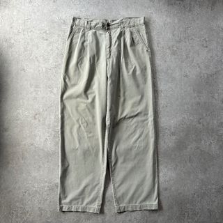 00s エルエルビーン ワークパンツ カーキ 33×34 ツータック入り