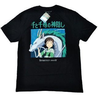 ジブリ(ジブリ)の千と千尋の神隠し　Tシャツ　L　黒　アニメT　ムービーT　ジブリ　公式 *(Tシャツ/カットソー(半袖/袖なし))