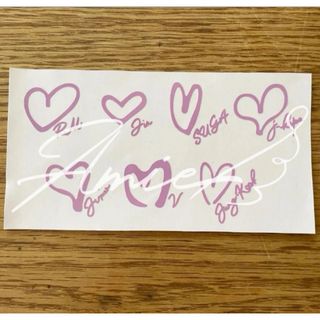 ボウダンショウネンダン(防弾少年団(BTS))の手書きハート　アミボム マルチステッカー(K-POP/アジア)