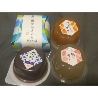 銀座鈴屋　栗ぜんざい、水ようかん、マンゴーゼリー、白桃ゼリー(菓子/デザート)