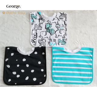 George 3枚組 よだれかけ スタイ 動物 bib