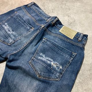 【ZARA MAN】ザラ マン ダメージ加工 テーパードデニムパンツ USA31