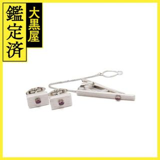 ノンブランドジュエリー 桂由美 タイピン＆カフスセット SV シルバー ルビー 【460】