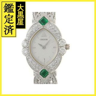 セイコー(SEIKO)のセイコー クレドール ダイヤベゼル2Pエメラルド 1E70-5A8A 【460】(腕時計)