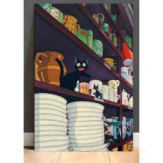 いたずらなクロネコの探検　ポスター　イラスト　絵画(その他)
