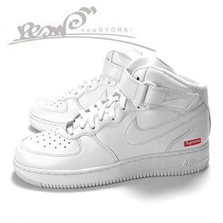 シュプリーム(Supreme)の送料無料 メンズ スニーカー ホワイト  Supreme シュプリーム NIKE ナイキ Supreme/Nike Air Force 1 Mid FZ8784-100 シュプリームナイキコラボスニーカーエアフォース1ミッド se1306r(スニーカー)