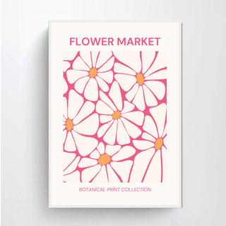 07.FLOWER MARKET　ボタニカル　北欧　インテリア　アートポスター