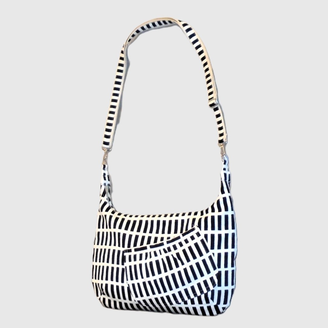【特大サイズ】◆北欧モダン◆アルテックSIENA風フレンチ格子◆ショルダー ハンドメイドのファッション小物(バッグ)の商品写真