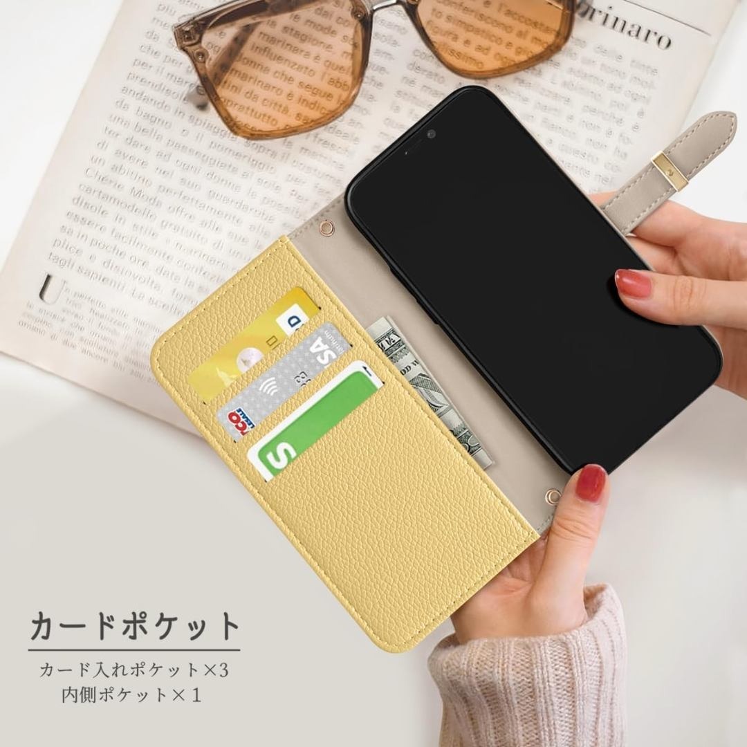 【色:(イェロー×アプリコット)_サイズ:iPhone 13mini】CASSY スマホ/家電/カメラのスマホアクセサリー(その他)の商品写真