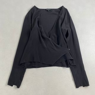 グッチ(GUCCI)のグッチ ブラウス シルク100　羽織り GUCCI カシュクール 長袖 ブラック(シャツ/ブラウス(長袖/七分))