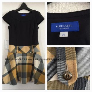 バーバリー(BURBERRY)の美品 ブルーレーベル クレストブリッジ ワンピース(ミニワンピース)