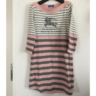 バーバリー(BURBERRY)の美品 バーバリー ブルーレーベル カットソー ワンピース (カットソー(長袖/七分))