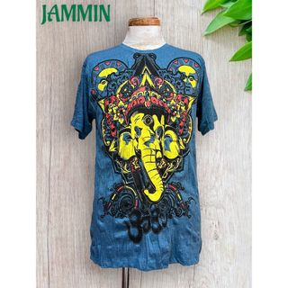ガネーシャ神Tシャツ　アジアン　エスニック　サイケ　ヒッピー　Mサイズ　個性派