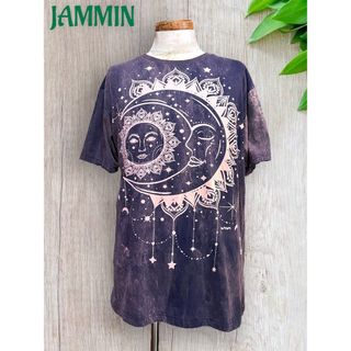 サン＆ムーンTシャツ　太陽　月　アジアン　エスニック　ヒッピー　個性派