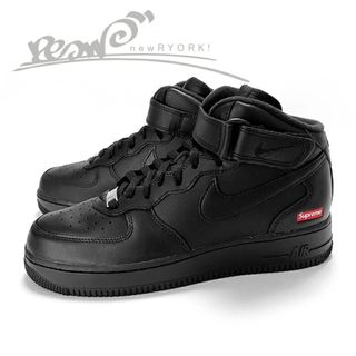 送料無料 メンズ スニーカー ブラック Supreme シュプリーム NIKE ナイキ Supreme/Nike Air Force 1 Mid FZ8784-001 シュプリームナイキコラボスニーカーエアフォース1ミッド se1307r
