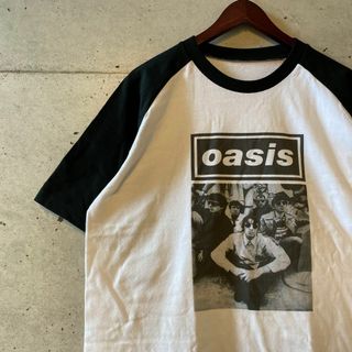 オアシス ラグラン Tシャツ リアム ノエル リンガー ロゴ バンド ロック