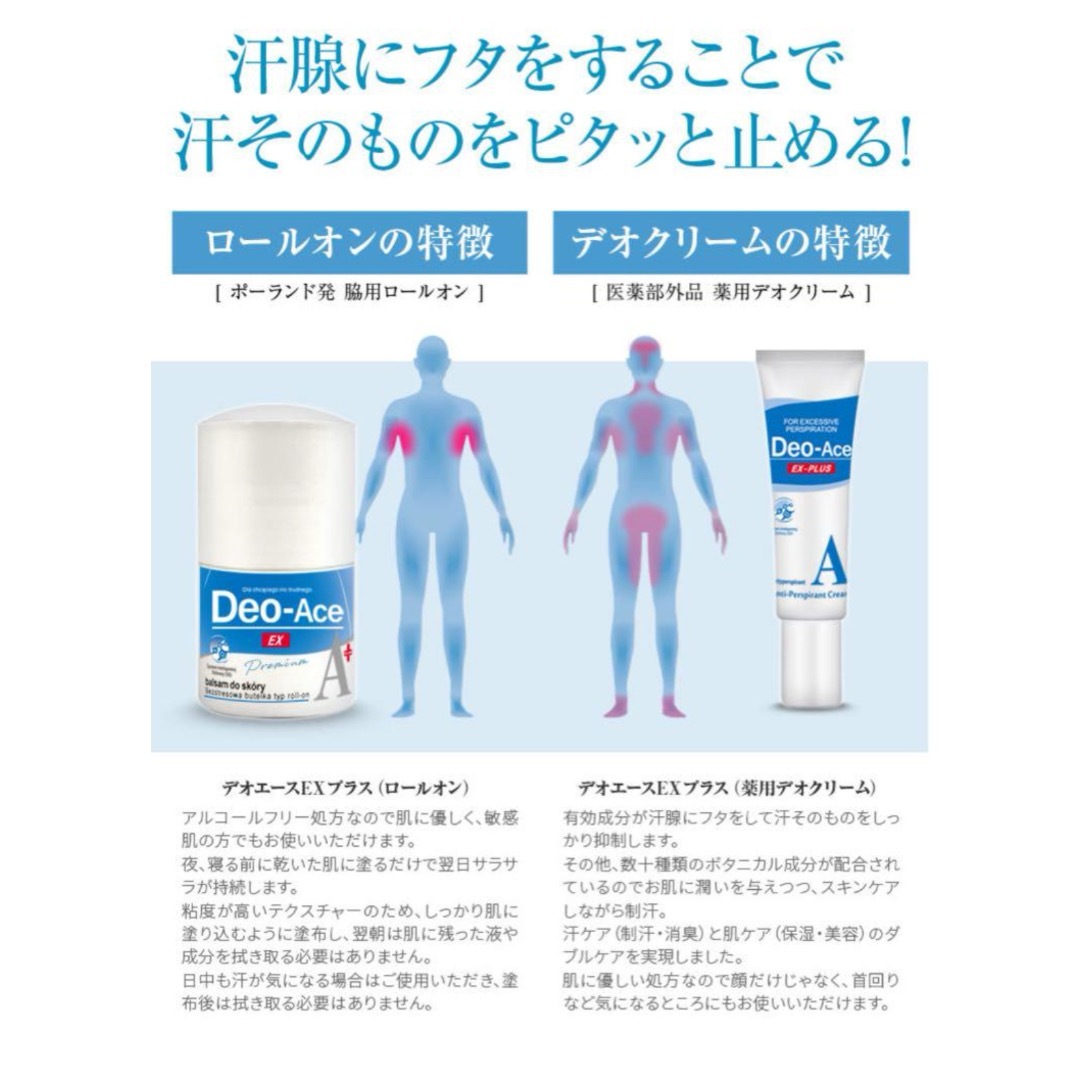 デオエースDeo-Ace EX プラス(ロールオン) コスメ/美容のボディケア(制汗/デオドラント剤)の商品写真