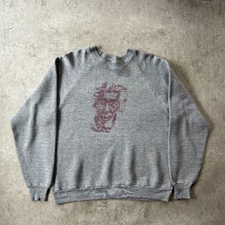 80s JERZEES 偉人スウェット USA製 杢グレー アインシュタイン