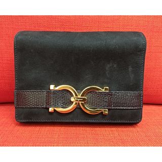 サルヴァトーレフェラガモ(Salvatore Ferragamo)のFerragamo フェラガモ ウエストポーチ AQ214732 濃紺　スエード(ボディバッグ/ウエストポーチ)