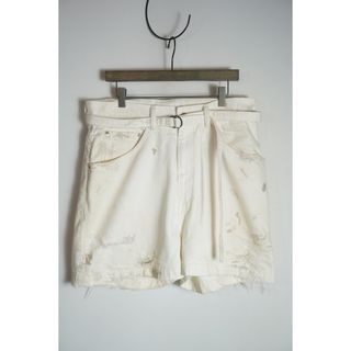 美品 ANCELLM アンセルム クラッシュ デニム ショーツ 923O▲(ショートパンツ)