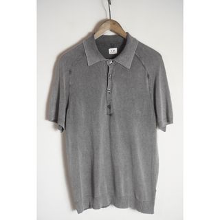 シーピーカンパニー(C.P. Company)の美品 C.P. Company ガーメントダイ ニット ポロシャツ 929O▲(ポロシャツ)