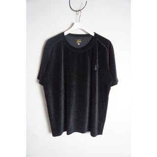 美品 Needles ニードルズ パピヨン刺繍ベロア Tシャツ M黒1020O▲