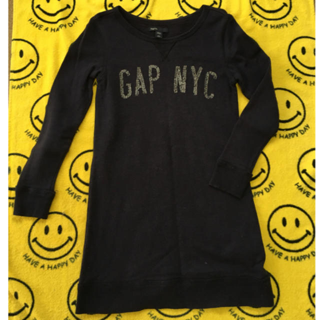 GAP Kids(ギャップキッズ)のGAP☆チュニックワンピ☆ネイビー☆スウェット☆130 キッズ/ベビー/マタニティのキッズ服女の子用(90cm~)(ワンピース)の商品写真