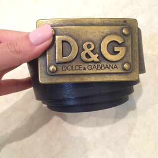 ドルチェアンドガッバーナ(DOLCE&GABBANA)の新品☆正規品  D&G革ベルト ブラック(ベルト)