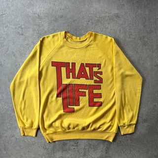 70s80s スウェット USA製 イエロー M-L相当 that's life