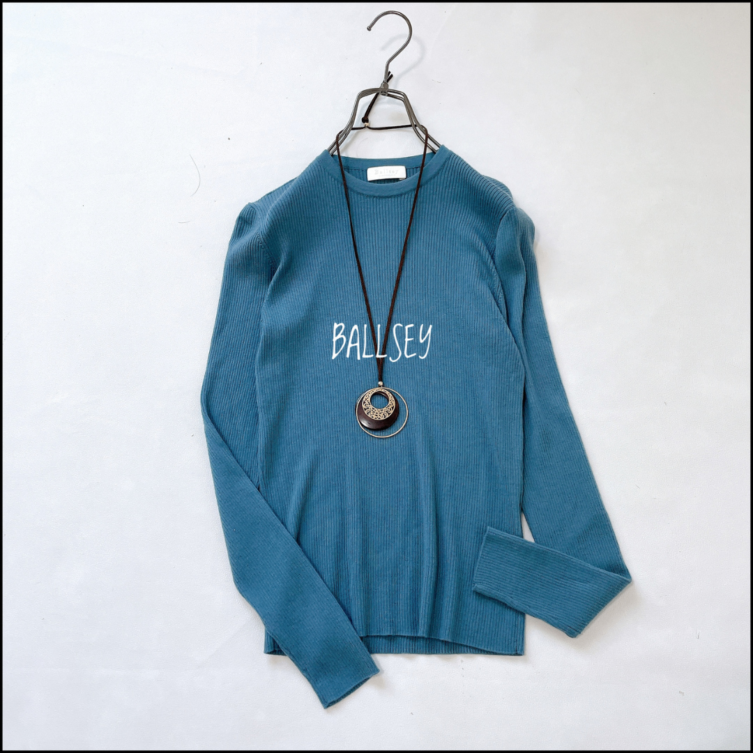 【美品】BALLSEY/ボールジィ リブニット　長袖　リブ　ウール　イタリア産 Ballsey - 【美品】BALLSEY/ボールジィ リブニット 長袖 リブ