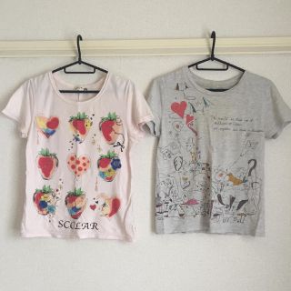 スカラー(ScoLar)のバックプリントが可愛いセット(Tシャツ(半袖/袖なし))