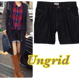 アングリッド(Ungrid)のUngrid ♡タックデニムショートパンツ(ショートパンツ)