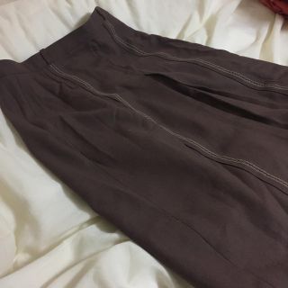 サンタモニカ(Santa Monica)のvintage brown long slit skirt (ロングスカート)