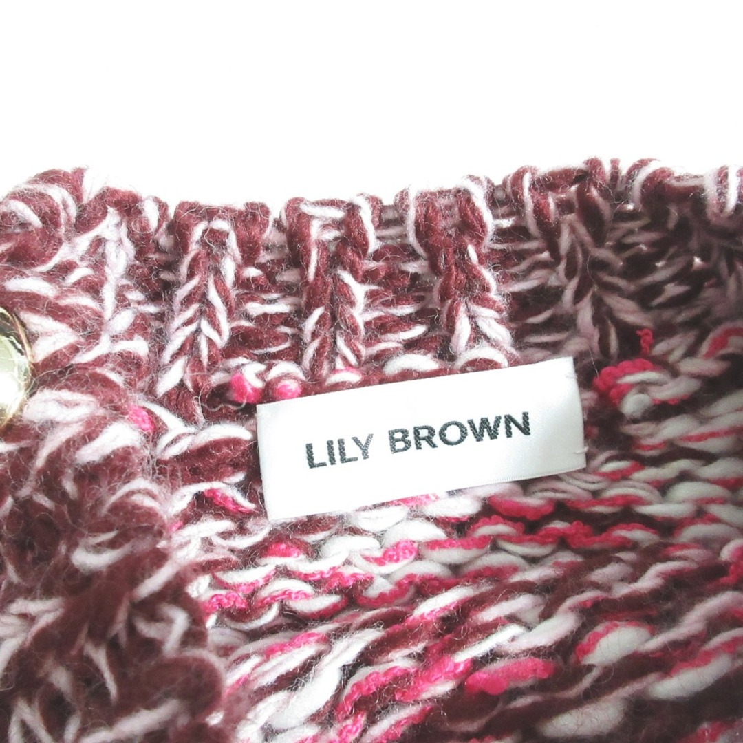 Lily Brown(リリーブラウン)の未使用 24AW LILY BROWN リリーブラウン チャンキーニットトップス セーター LWNT245070 サイズF ピンク レディース 古着 中古 USED レディースのトップス(ニット/セーター)の商品写真