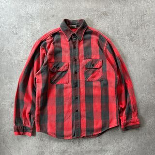 90s ファイブブラザー ネルシャツ M バッファローチェック レッド×ブラック