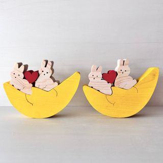 ハンドメイド　月とうさぎ