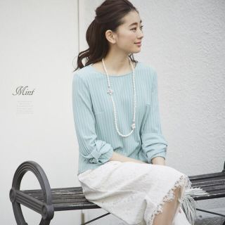 トッコ(tocco)のtocco closet♡袖リボンリブニットソー(カットソー(長袖/七分))