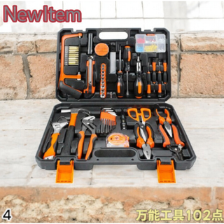 #4 万能工具セット 102点 DIY ツール ※一部地域離島別途配送料有(工具/メンテナンス)