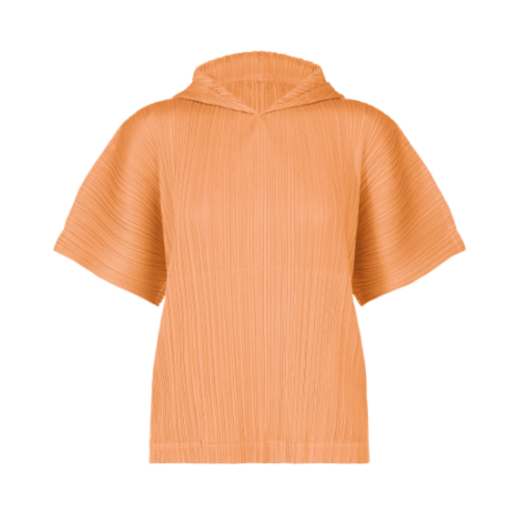 PLEATS PLEASE イッセイミヤケ 五分袖カットソー 美品 プリーツプリーズイッセイミヤケ Vネック 五分袖