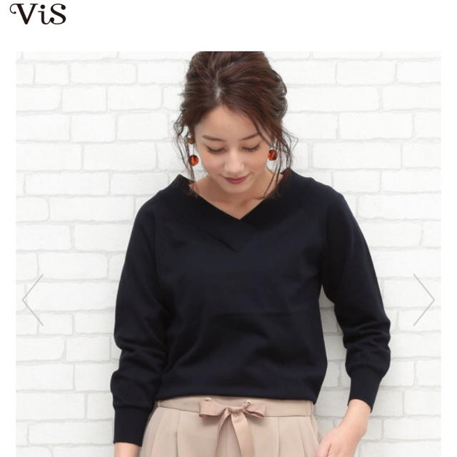 ViS(ヴィス)のvis Vネックプルオーバー レディースのトップス(ニット/セーター)の商品写真