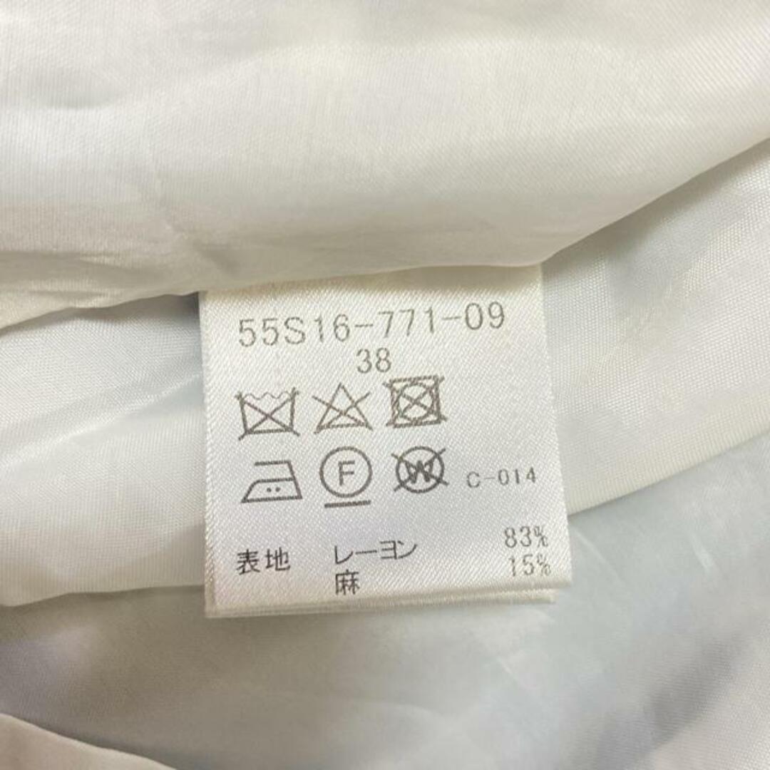 BLUE LABEL CRESTBRIDGE(ブルーレーベルクレストブリッジ)のBLUE LABEL CRESTBRIDGE(ブルーレーベルクレストブリッジ) スカート サイズ38 M レディース美品  - 白×黒 ひざ丈/チェック柄 レディースのスカート(その他)の商品写真